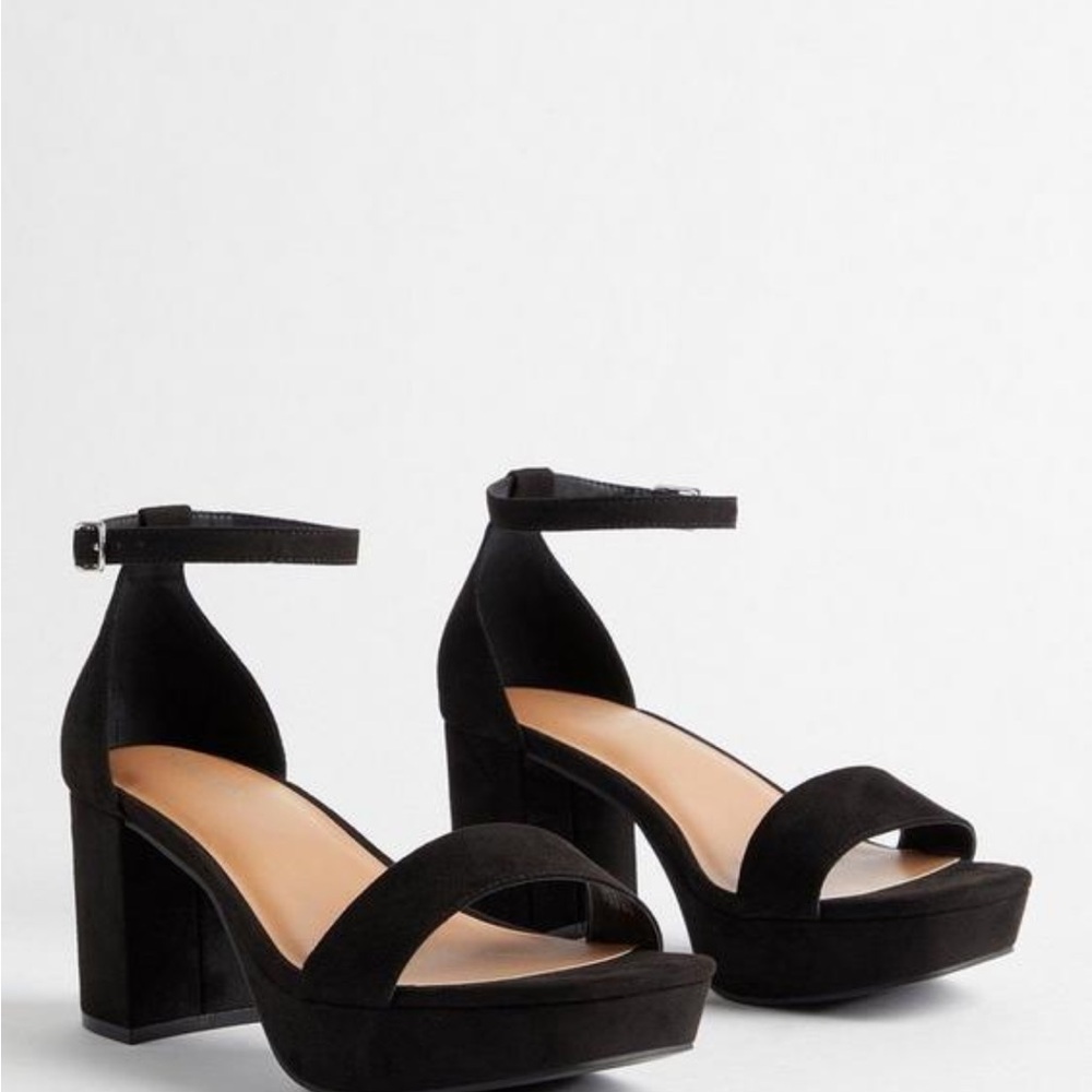 Torrid Black Ankle Strap Platform Heels